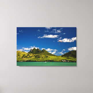 Lienzo Paracaidismo en la vista de un León impresionante