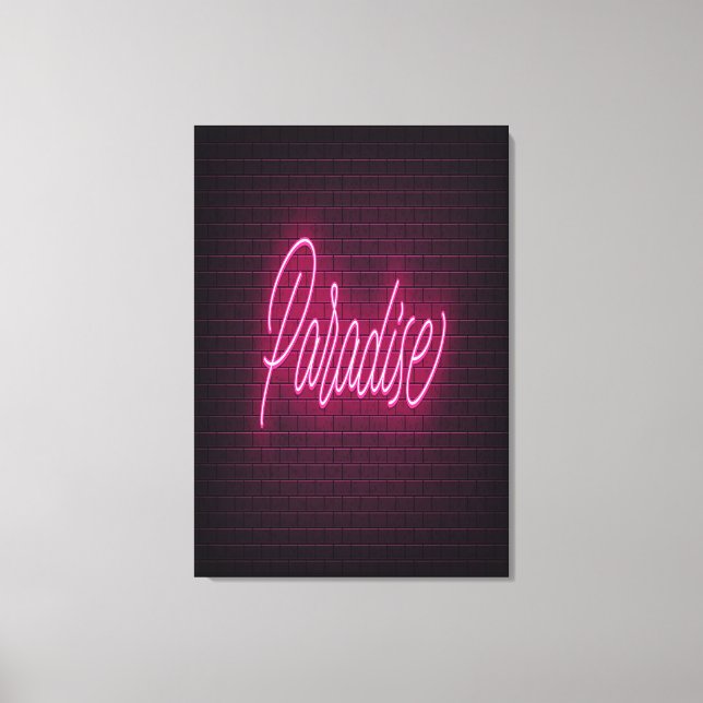 Lienzo Paradise Neon Light (Anverso)