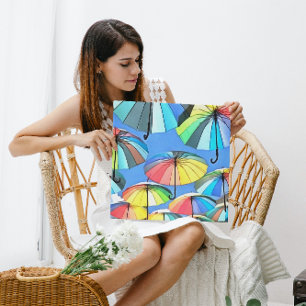 Lienzo Paraguas flotantes y multicolores caprichosos