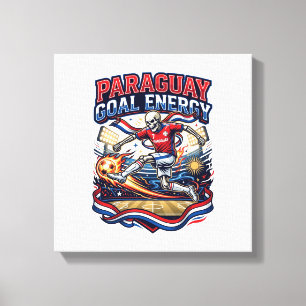 Lienzo Paraguay Gol Energía Esqueleto Delantero Naciones 