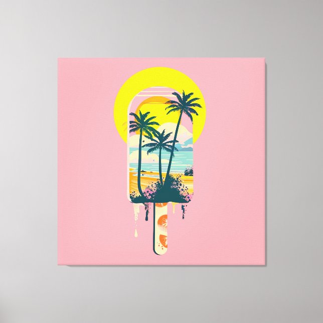 Lienzo Paraíso de los dulces de verano tropical (Anverso)