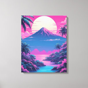 Lienzo Paraíso de Palma: Un Tranquilo Escape Tropical Del