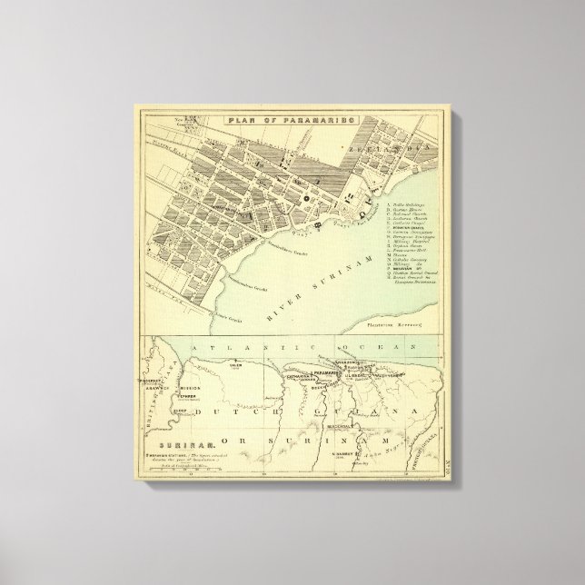 Lienzo Paramaribo Surinam (Anverso)