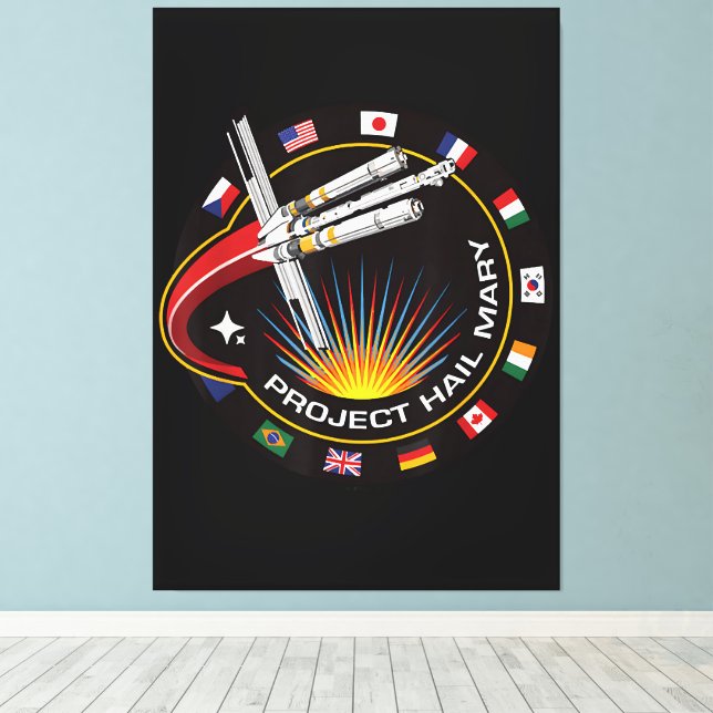 Lienzo Parche de misión espacial (Insitu (piso de madera))