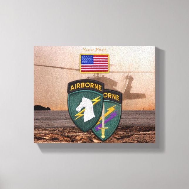 Lienzo parche de veteranos de la USACAPOC 1ª Oficina Espe (Anverso)