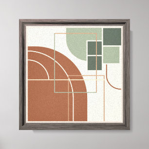 Lienzo Pared A con marco geométrico y abstracto minimalis