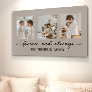 Lienzo Pared de Collage de fotos Personalizado Greige Rec