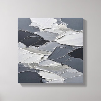 Lienzo Pared de yeso de hormigón gris pizarra brutalista 