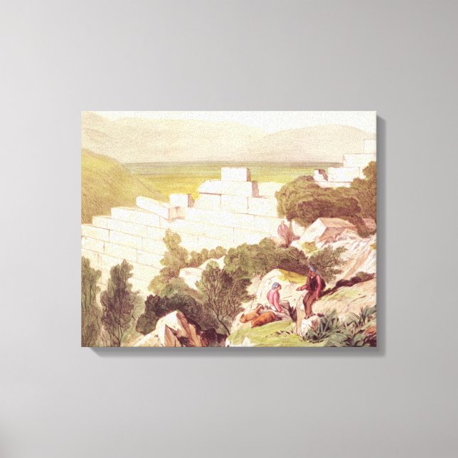 Lienzo Paredes del antiguo Samos, Cephalonia, siglo XIX (Anverso)