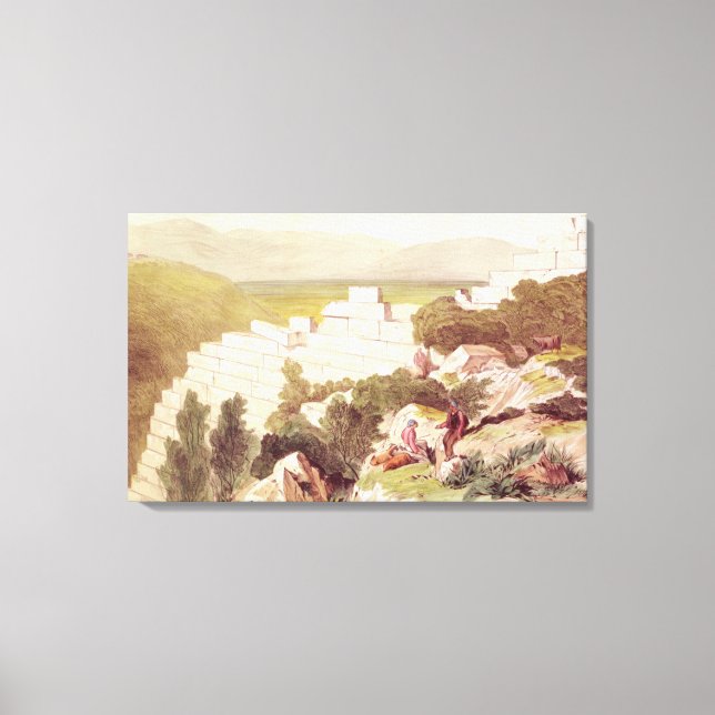 Lienzo Paredes del antiguo Samos, Cephalonia, siglo XIX (Anverso)
