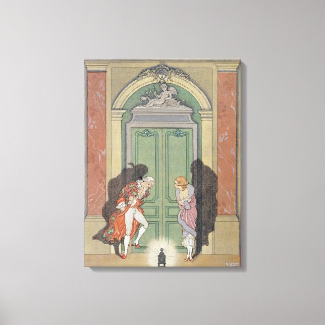 Lienzo Pareja a la luz de las velas, ilustracion de 'Les  (Anverso)