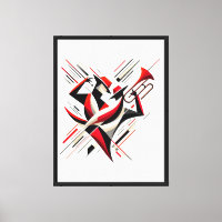 Pareja abstracta de jazz con trombón