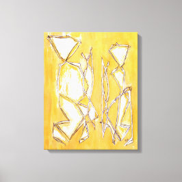 Lienzo Pareja Abstracto Amarillo Brillante Colorido Salón