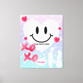 Lienzo Pareja de Bblegum en globo de globo de cristal de 