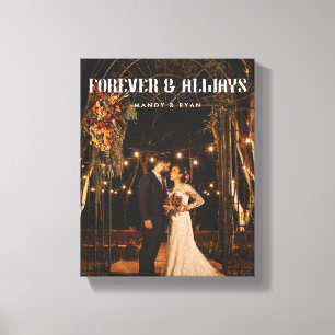 Lienzo Pareja de boda personalizada con foto completa mod