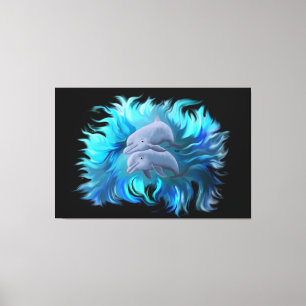 Lienzo Pareja de delfines