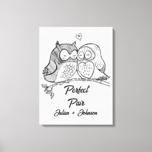 Lienzo pareja de emparejamiento perfecto personalizado