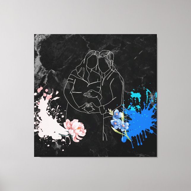 Lienzo Pareja Embarazada (Anverso)