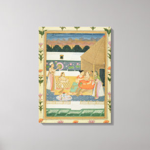 Lienzo Pareja en una terraza al atardecer, desde el Small