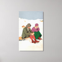 Pareja haciendo una pausa para patinar sobre hielo