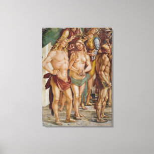 Lienzo Pares coronados por un ángel, detalle