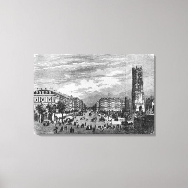 Lienzo París, Boulevard de Sebastopol (Anverso)