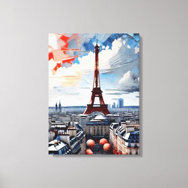 Lienzo Paris Eiffel Tower Palette Tapestry 1 (Anverso)