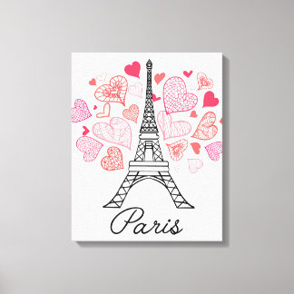 Lienzo París, Francia amor