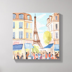 Lienzo París Francia Torre Eiffel   Acuarela Europea