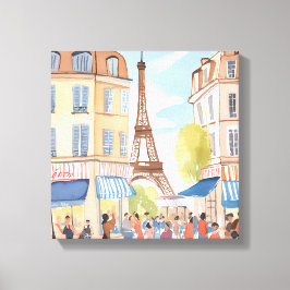 Lienzo París Francia Torre Eiffel | Acuarela Europea