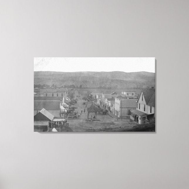 Lienzo París, TexasVista aérea de TownParis, TX (Anverso)