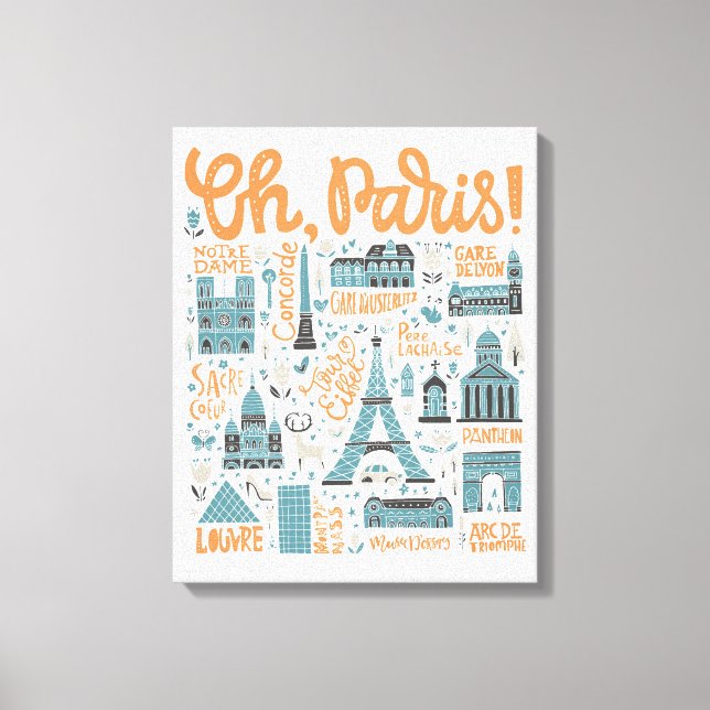 Lienzo ¡París! | Tipografía urbana (Anverso)