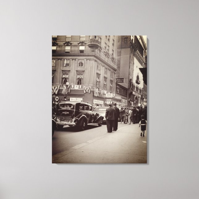 Lienzo Parker House Hotel Boston Street Scene Car