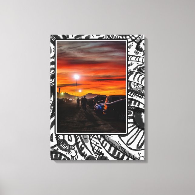 Lienzo Parking en Dusk (Anverso)