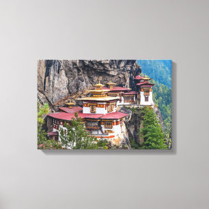 Lienzo Paro Taktsang: El Monasterio del Nido del Tigre -