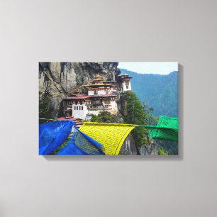 Lienzo Paro Taktsang: El Monasterio del Nido del Tigre -