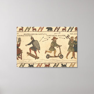 Lienzo Parodia de la Tapicería de Bayeux