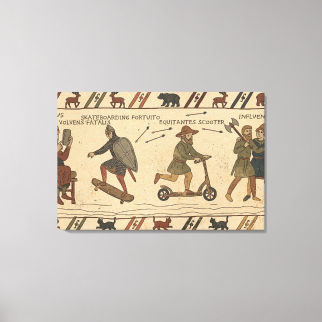 Lienzo Parodia de la Tapicería de Bayeux (Anverso)