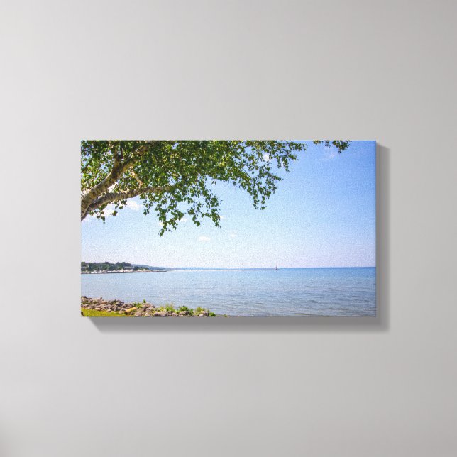 Lienzo Parque Bayfront, Petoskey, Michigan (Anverso)