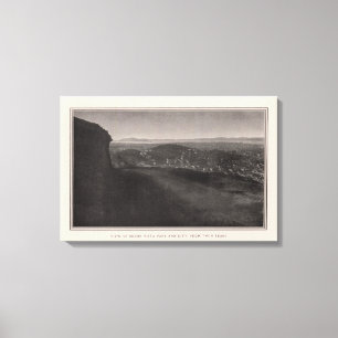 Lienzo Parque de Buena Vista, ciudad, de picos gemelos