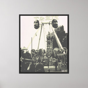 Lienzo Parque de diversiones Vintage Austria Viena Prater