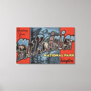 Lienzo Parque de estado del Monte Rainier, Washington