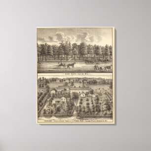 Lienzo Parque del este, Racine y granja de Oakland