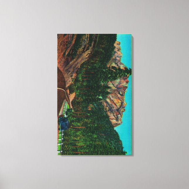 Lienzo Parque Estatal Castle Crags, de US 99 (Anverso)