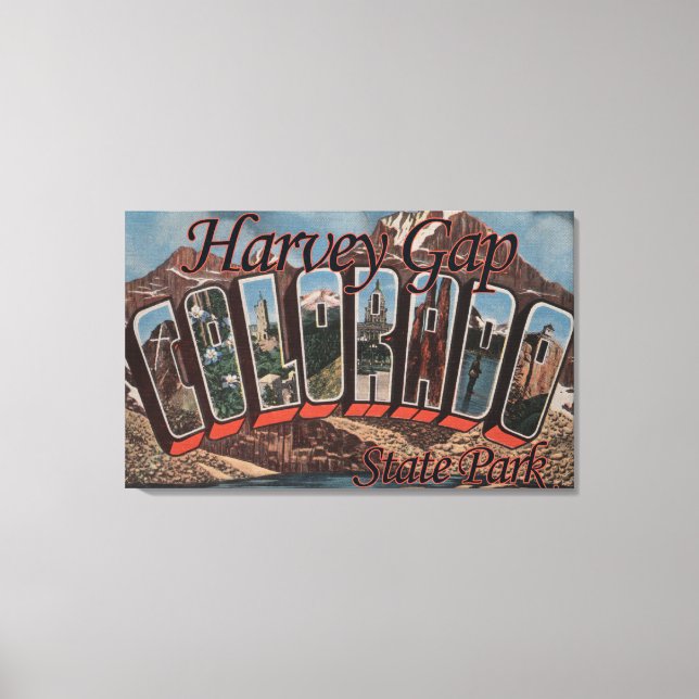 Lienzo Parque Estatal Harvey Gap, Colorado (Anverso)