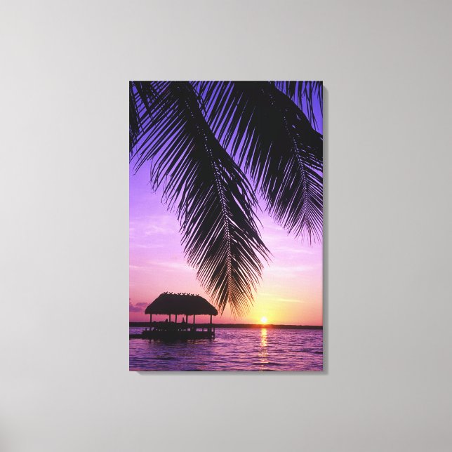 Lienzo Parque Estatal John Pennekamp, Florida Keys, Clave (Anverso)