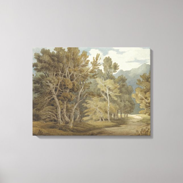 Lienzo Parque Gowbarrow, Ullswater (por John White Abbott (Anverso)