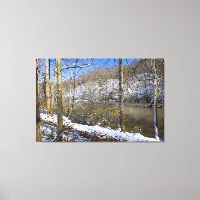 Lienzo Parque Highbanks Metro, High Bluffs, en invierno,  (Anverso)