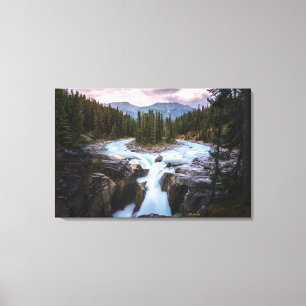 Lienzo Parque nacional de jaspe de Sunwapta Falls el  