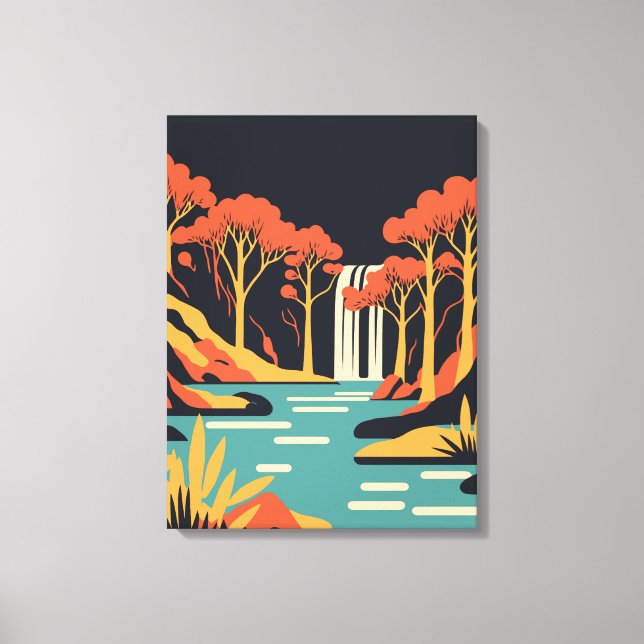 Lienzo Parque nacional de los Lagos de Plitvice (Anverso)